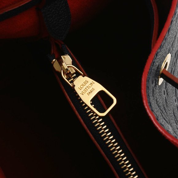 LOUIS VUITTON Monogram Empreinte Neo Noe Marine Rouge M45306 Women's Leather ... - Picture 9 of 12